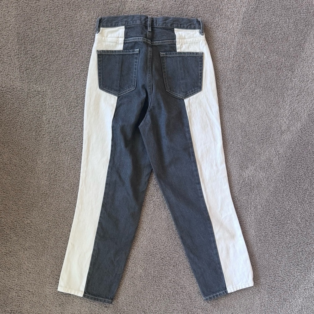 PACSUN • Women’s Two-Toned Jeans Gray and White High Rise Straight Size- 28 - Picture 4 of 6